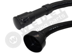 Ablassschlauch NW 38 mit Quetschtülle+Deckel - Farbe schwarz 1
