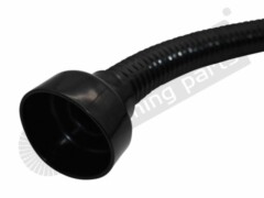 Ablassschlauch NW 38 mit Quetschtülle+Deckel - Farbe schwarz 3